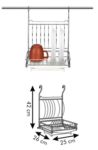 MONTI Polička - Odkapávač pro 8 talířů 25x26v42cm